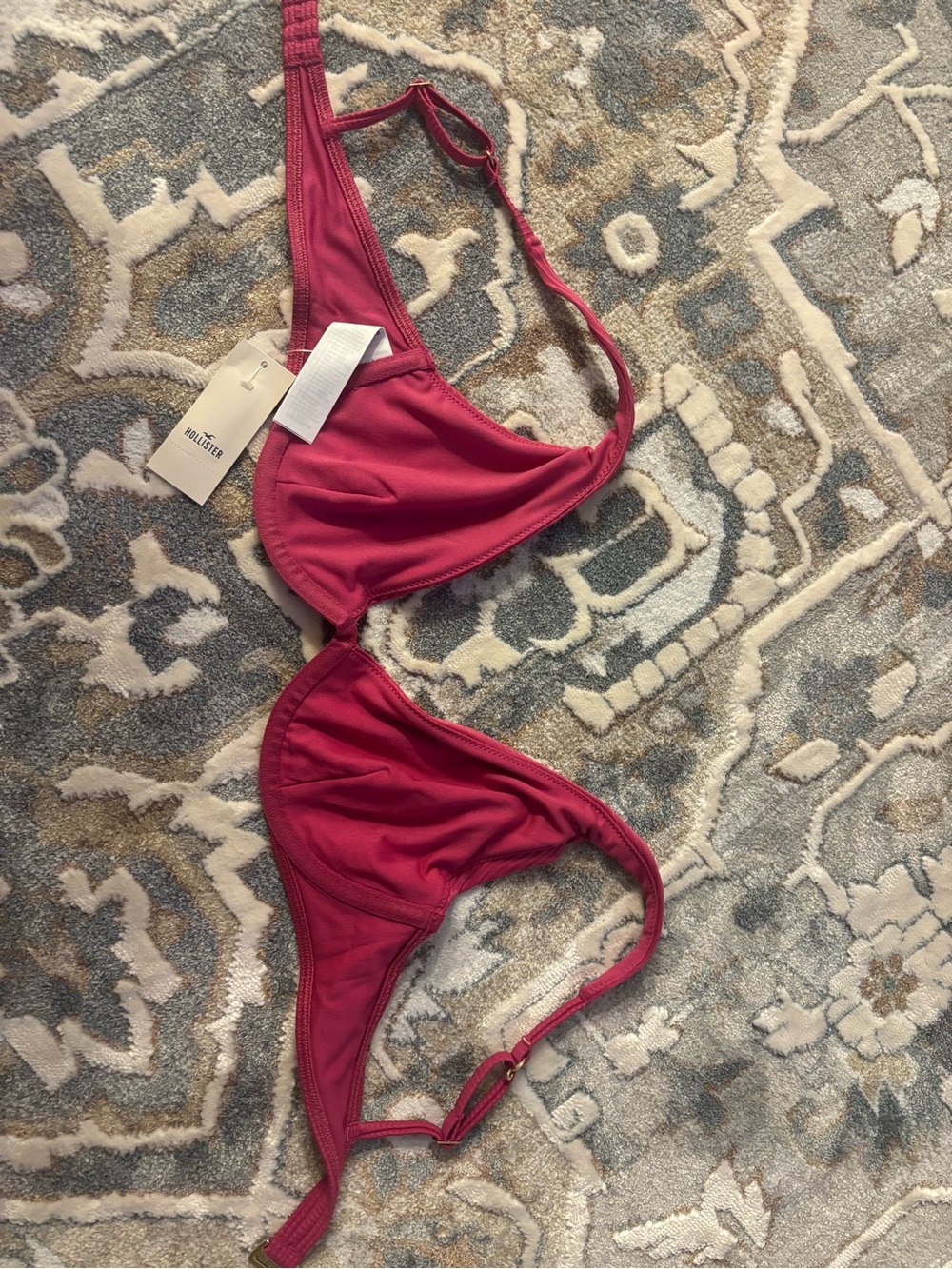 Hollister Ribbed Underwire Bikini Top - Raspberry Pink - Picture 4 of 5